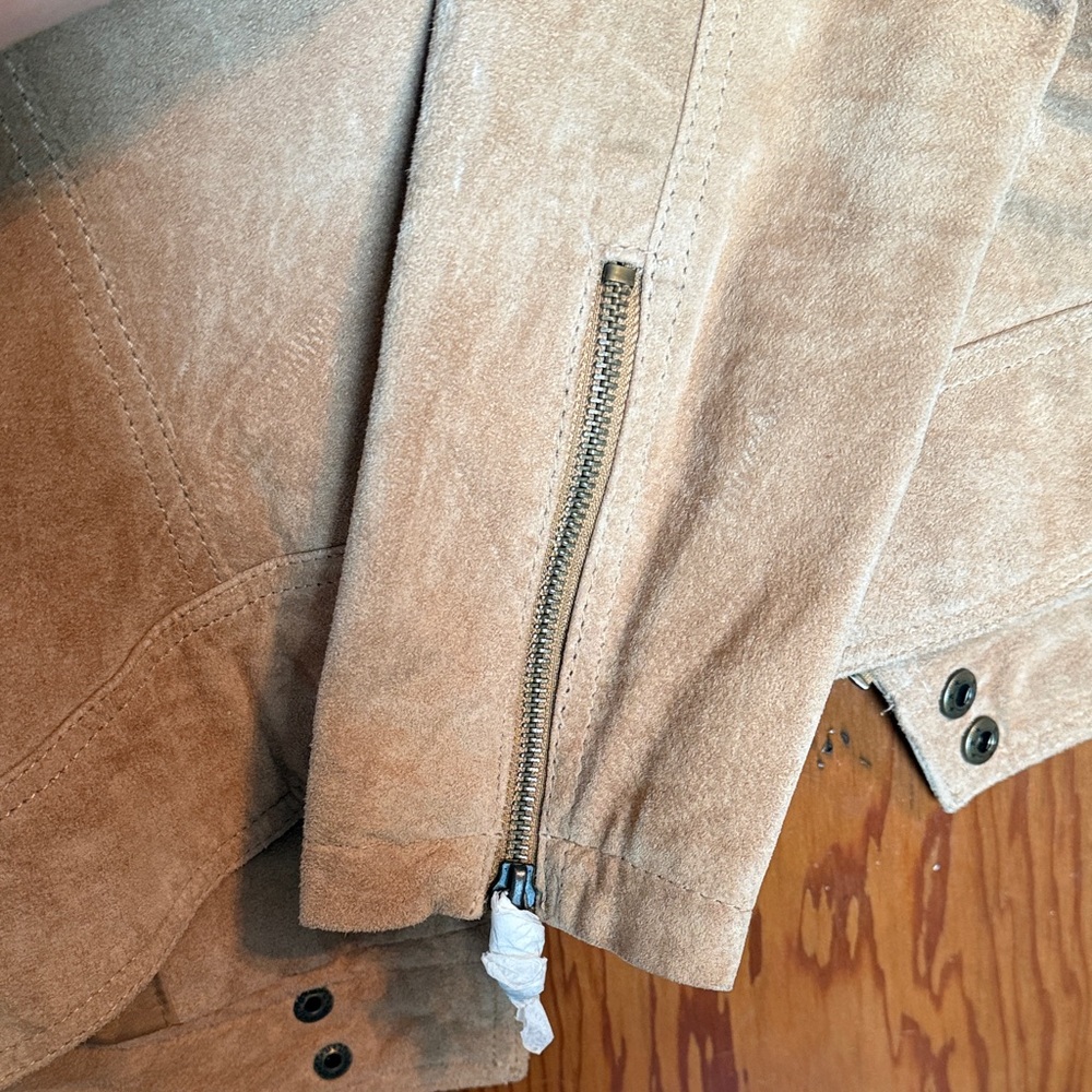 American Rag Light Brown Suede Leather Jacket - Picture 7 of 9